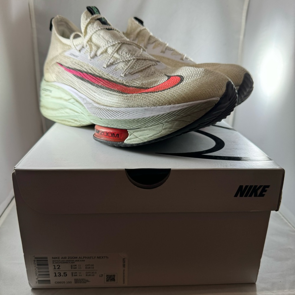 Nike Air Zoom Alphafly NEXT% Flyknit Running Shoes - Men's size 12